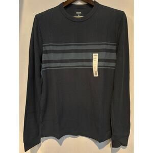 Men’s Sonoma Blue Striped Waffle Tee Size M